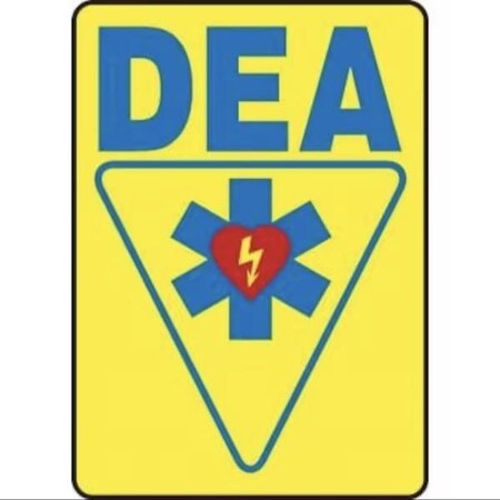 Accuform SAFETY SIGN AED 10 in  X 7 in  ALUMINUM FRMFSD602VA